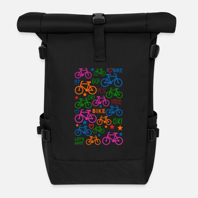 Fahrrad - Rolltop Rucksack - Schwarz