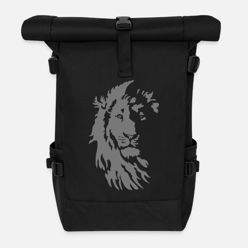 Löwe - Rolltop Rucksack - Schwarz