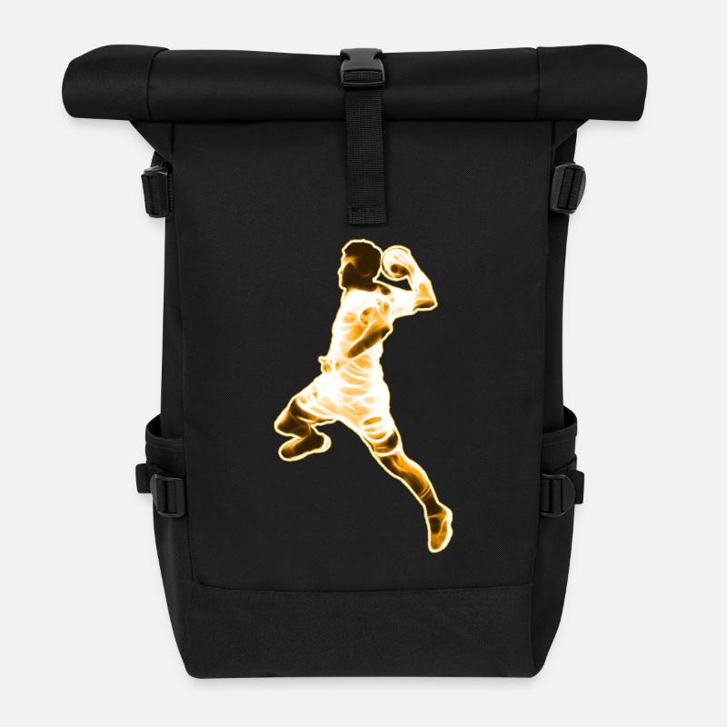 Ein Handballer - Rolltop Rucksack - Schwarz