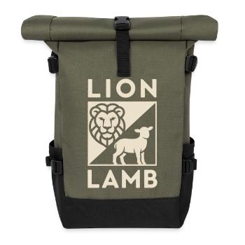 Chrétien Lion Agneau Lion et Agneau - Sac à dos roll top - olive/noir - Devant