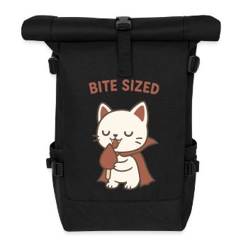 Bite Sized Kitty Popsicle - Roll Top Backpack - black - Front