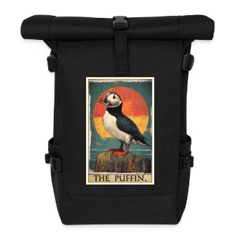 Puffin Papageientaucher - Rolltop Rucksack - Schwarz - Vorne