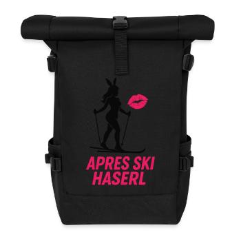 Après Ski Haserl Ski Holiday Winter Holiday - Roll Top Backpack - black - Front