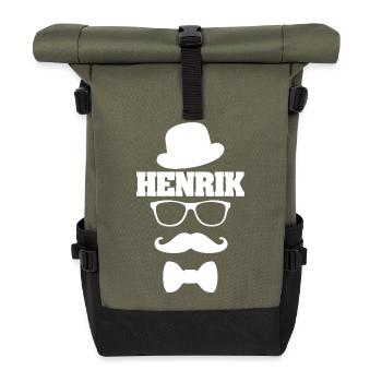 Henrik - Rolltop Rucksack - Olive/Schwarz - Vorne