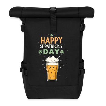 Happy St. Patrick's Pint - Roll Top Backpack - black - Front