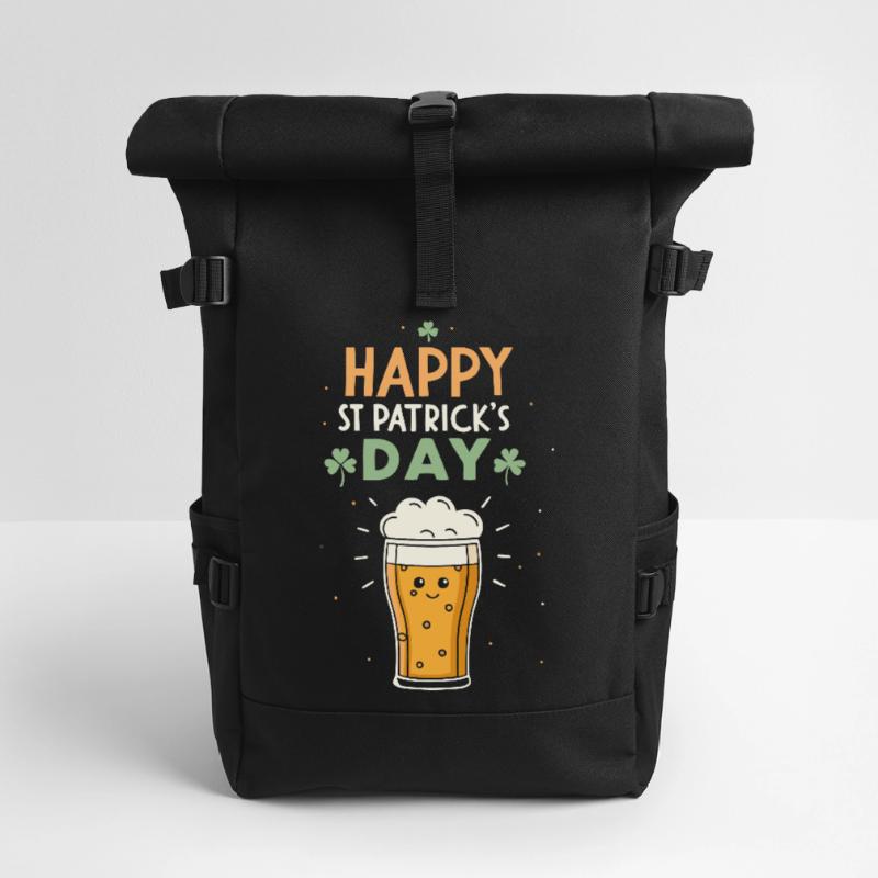 Pinte joyeuse Saint-Patrick Sac à dos roll top