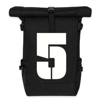 5 - Roll Top Backpack - black - Front