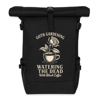 Gothic Garden Coffee Art - Roll Top Backpack - black - Front