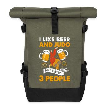 Judo - Roll Top Backpack - olive/black - Front