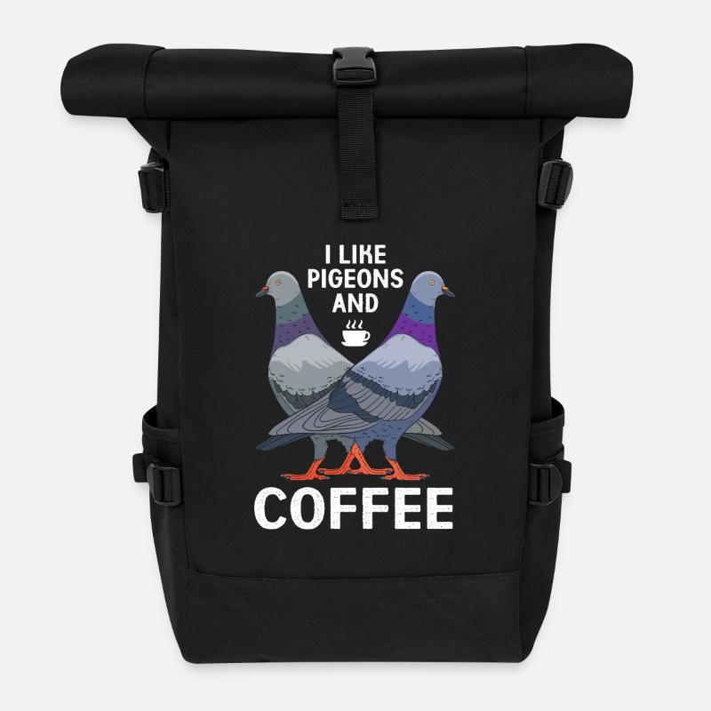 Taubenrennen Taube Tauben - Rolltop Rucksack - Schwarz