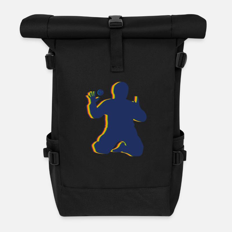 Floorball - Rolltop Rucksack - Schwarz