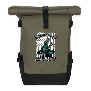 vétéran des États-Unis - Sac à dos roll top - olive/noir - Devant