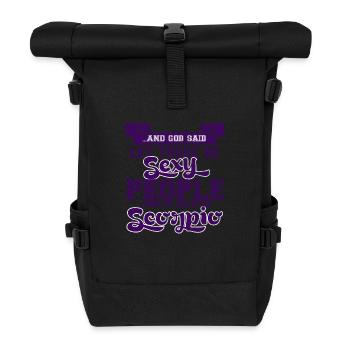 Sternzeichen Skorpion / Zodiac Scorpio - Rolltop Rucksack - Schwarz - Vorne
