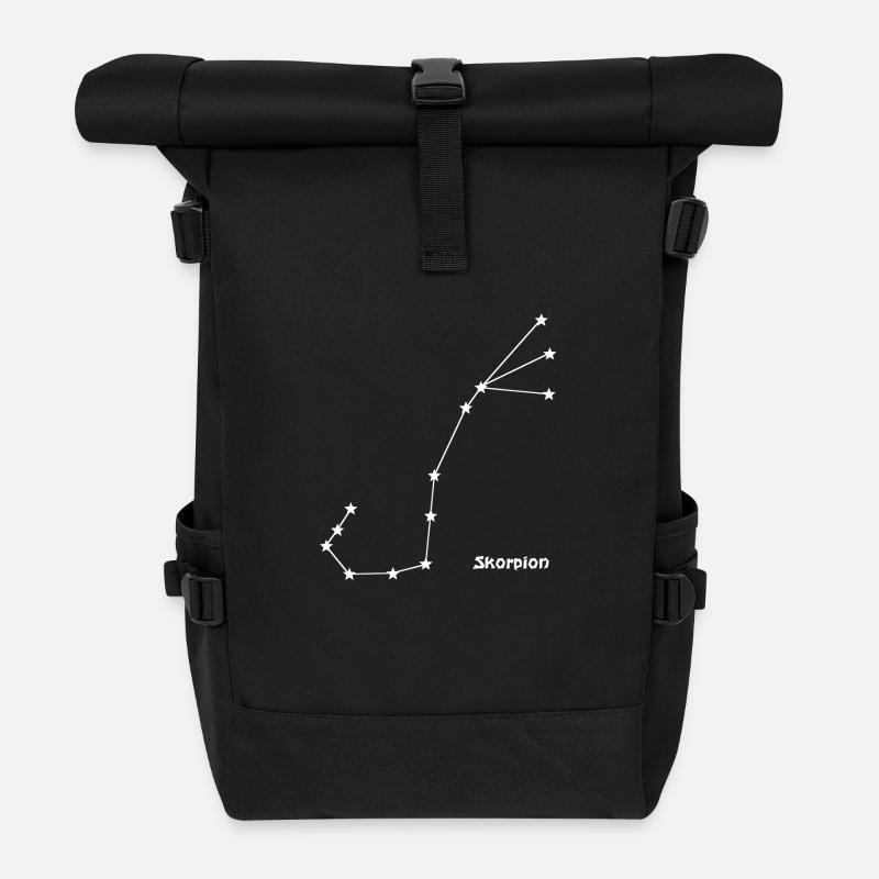 Sternzeichen Skorpion - Rolltop Rucksack - Schwarz