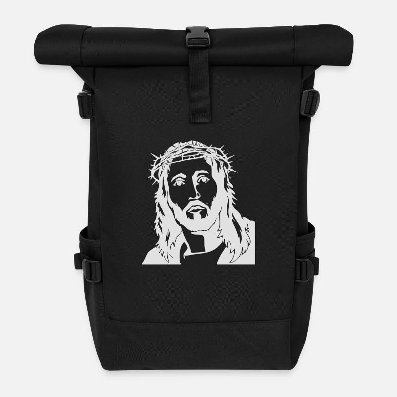 Jesus - Rolltop Rucksack - Schwarz