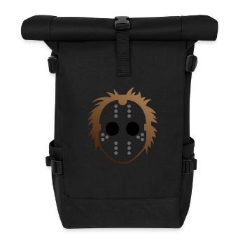 Maske eines seriellen Killers - Rolltop Rucksack - Schwarz - Vorne