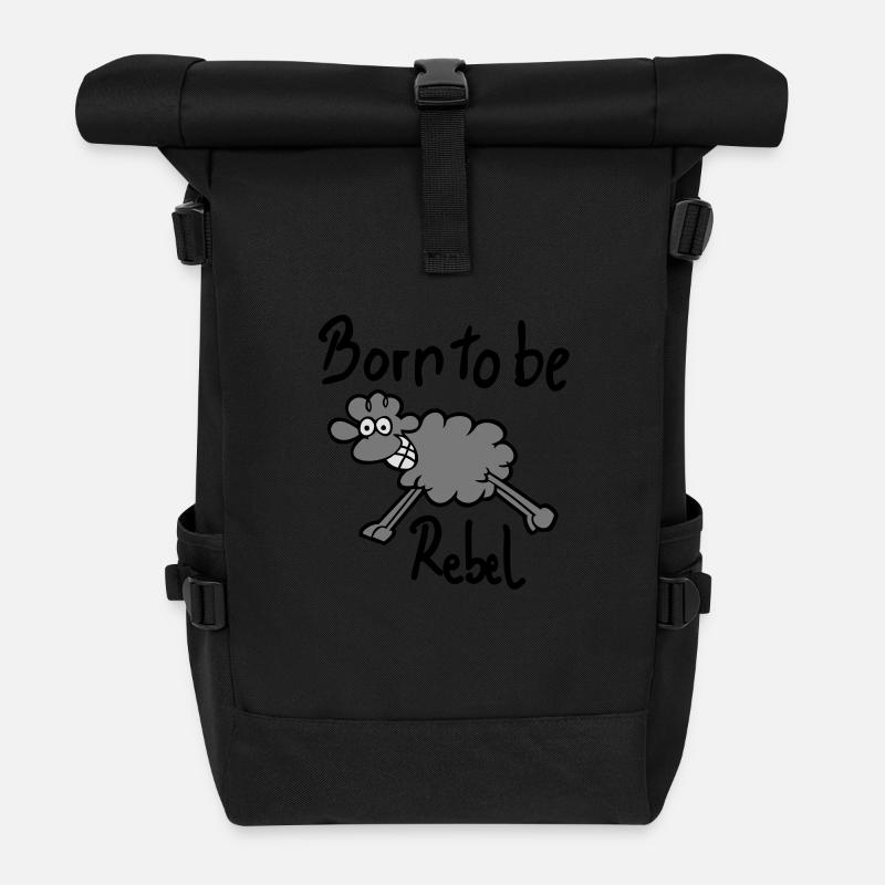 Born to be ... - Sac à dos roll top - noir