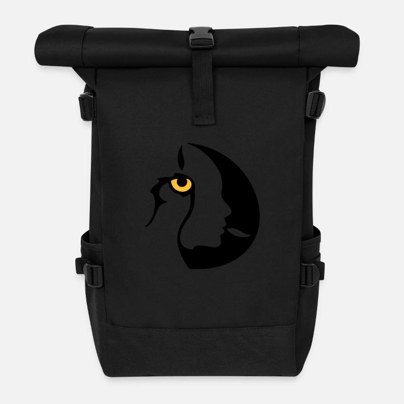 Chamane (œil droit) - Sac à dos roll top - noir