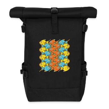 Something is Nicely Fishy Here! - Roll Top Backpack - black - Front
