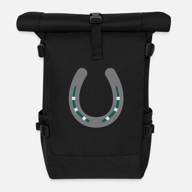 Hufeisen - Rolltop Rucksack - Schwarz