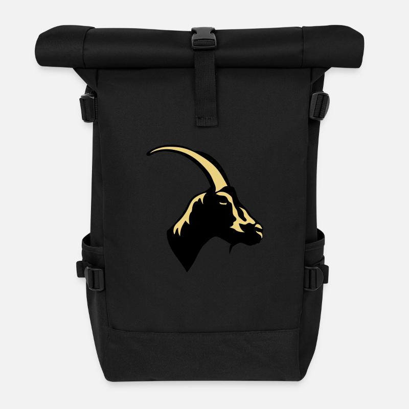 Haustier Ziege Ziege 1 - Rolltop Rucksack - Schwarz