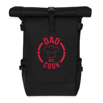 Papa Fête des Pères Naissance Bébé Anniversaire - Sac à dos roll top - noir - Devant