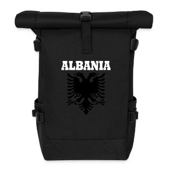Albanien - Rolltop Rucksack - Schwarz - Vorne