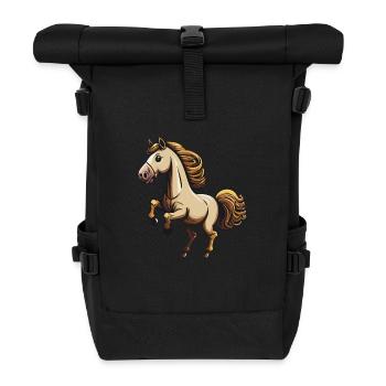 Power Pony - Rolltop Rucksack - Schwarz - Vorne