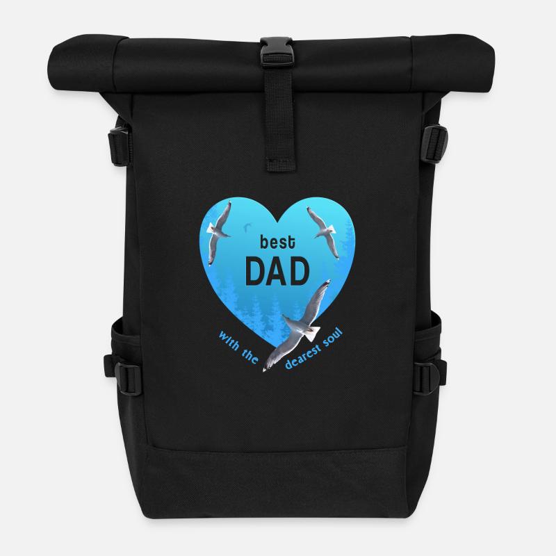 Meilleur Papa Papa - Sac à dos roll top - noir