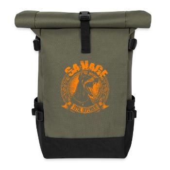 Savage Doberman Design Chien Défenseur Loyal Féroce - Sac à dos roll top - olive/noir - Devant
