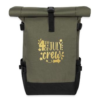 Besatzung vom 4. Juli - Rolltop Rucksack - Olive/Schwarz - Vorne