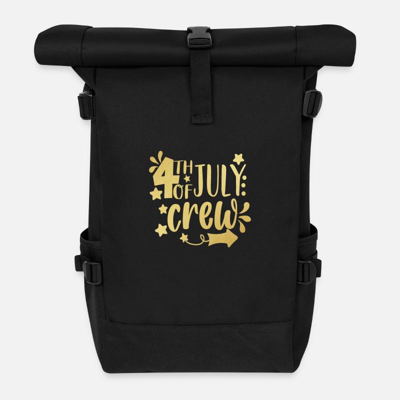 Besatzung vom 4. Juli - Rolltop Rucksack - Schwarz