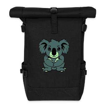 Koala Bear Comic Animal - Roll Top Backpack - black - Front