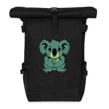koalabär comic tier - Rolltop Rucksack - Schwarz - Vorne