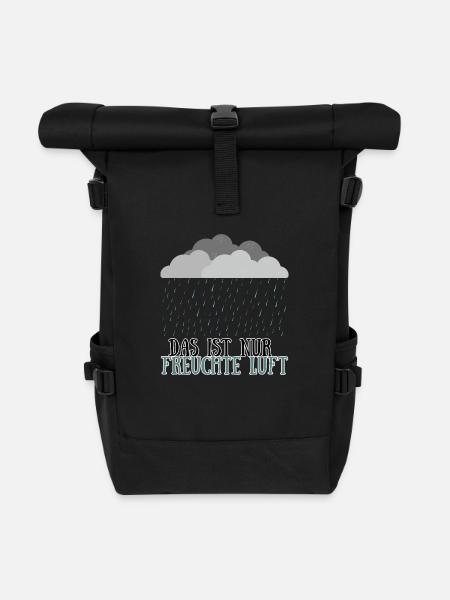 That's just humid air - Roll Top Backpack - black