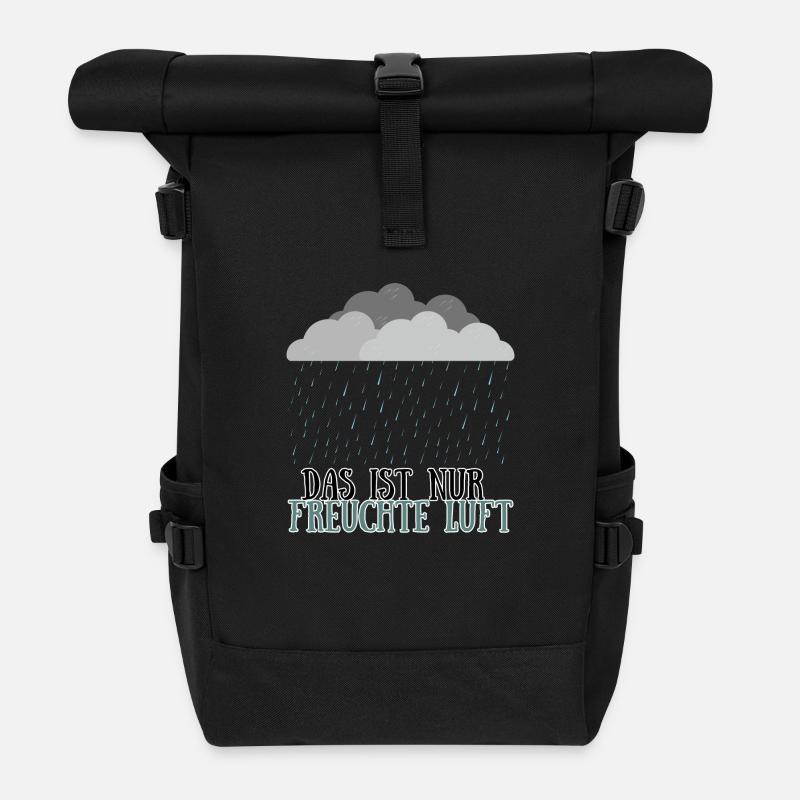 Das ist nur feuchte Luft - Rolltop Rucksack - Schwarz