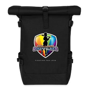 Gaywaltbereite Queerschläger - Gay rage - Rolltop Rucksack - Schwarz - Vorne