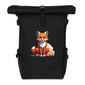 Fuchs Wolken - Rolltop Rucksack - Schwarz - Vorne