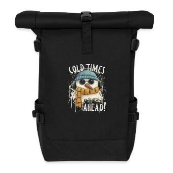 Il commence à faire froid, les amis ! Bonhomme de neige ironiquement cool - Sac à dos roll top - noir - Devant