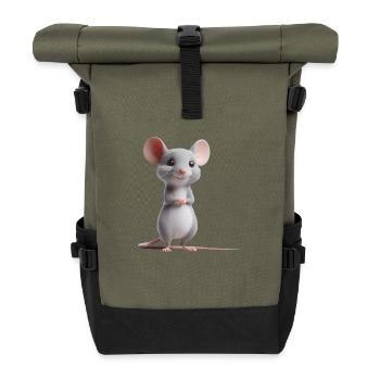Mouse 4 - Roll Top Backpack - olive/black - Front