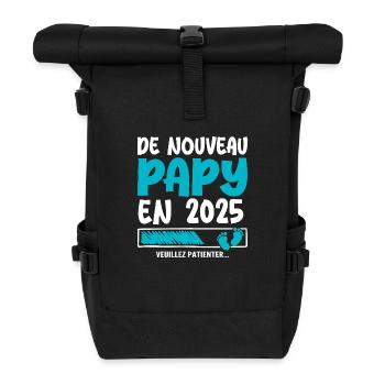 2025 wieder Opa - Rolltop Rucksack - Schwarz - Vorne