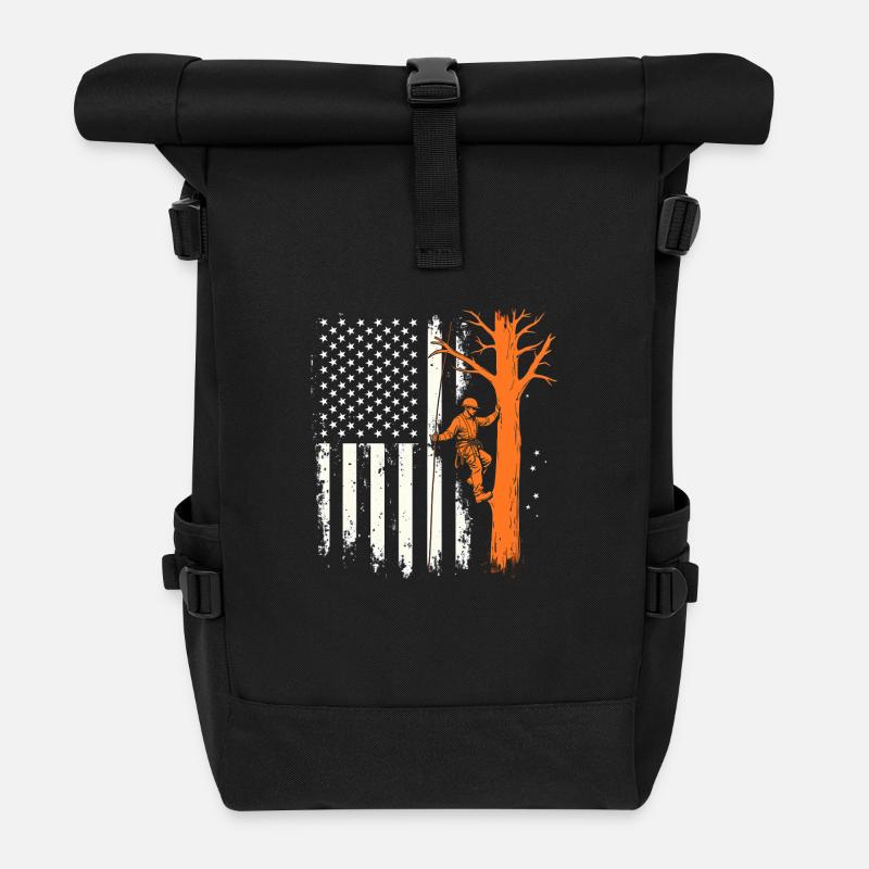 Drapeau Arboriculteur - Cadeau Unique - Rolltop Rucksack - Schwarz