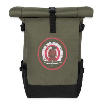 Disc Golf Scharfschütze - Rolltop Rucksack - Olive/Schwarz - Vorne