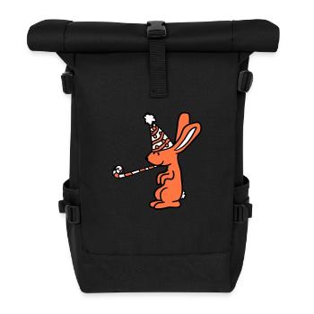 Lapin Anniversaire Années Vieux Cadeau Serviette Chapeau de fête - Sac à dos roll top - noir - Devant