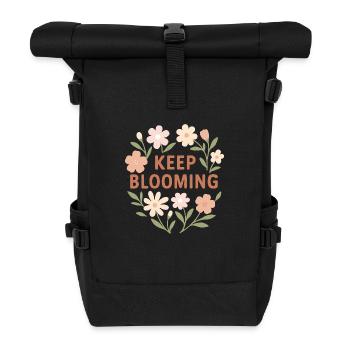 Continuez à fleurir - Sac à dos roll top - noir - Devant