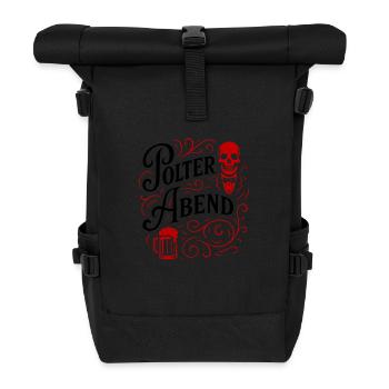 Polter Abend Bier - Rolltop Rucksack - Schwarz - Vorne