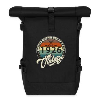 Vintage 1926 Best of 1926 - 99 Year Old Birthday - Roll Top Backpack - black - Front