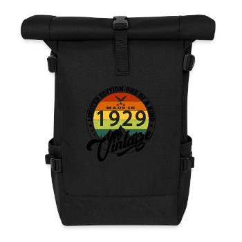 1929 Geburtstag Geboren im Jahr 1929 Vintage Retro. Editio - Rolltop Rucksack - Schwarz - Vorne
