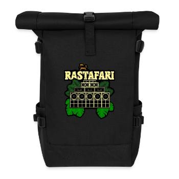 Rastafari Soundsystem - Rolltop Rucksack - Schwarz - Vorne