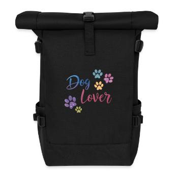 Amoureux des chiens - Sac à dos roll top - noir - Devant